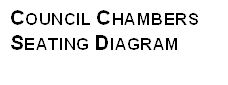 COUNCIL CHAMBERS
SEATING DIAGRAM

