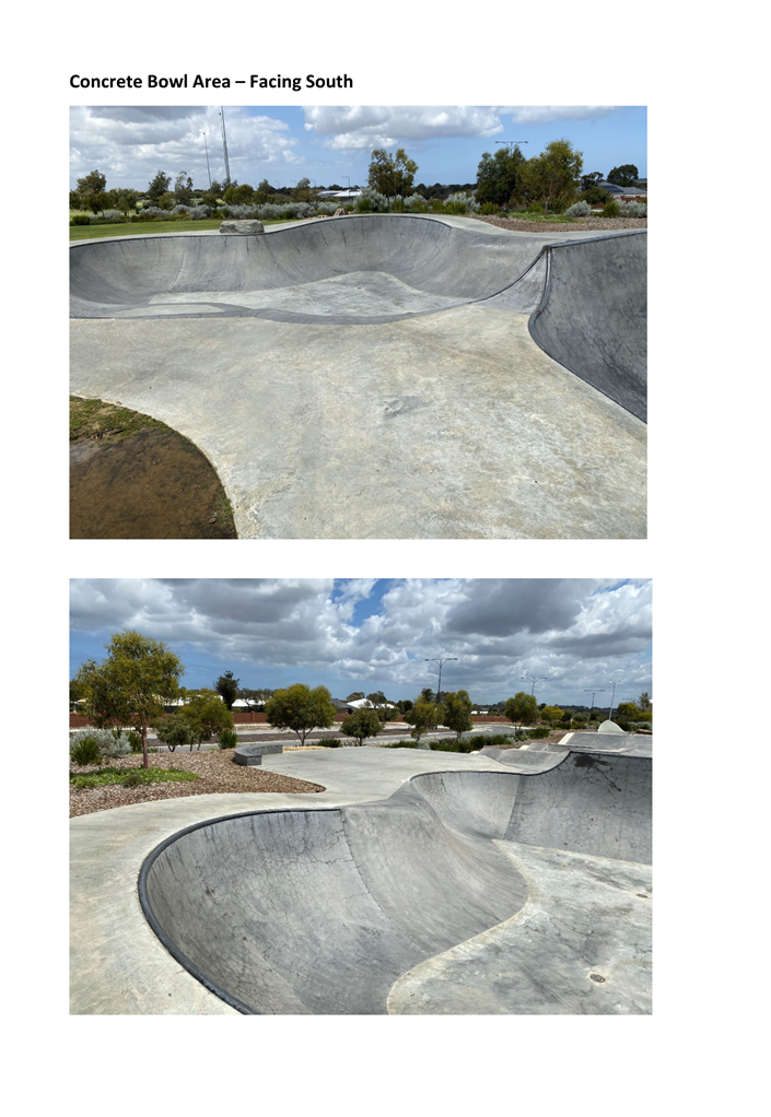 A skate park with a ramp

Description automatically generated