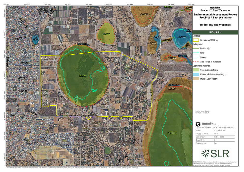 A map of land with green circles and yellow lines

Description automatically generated