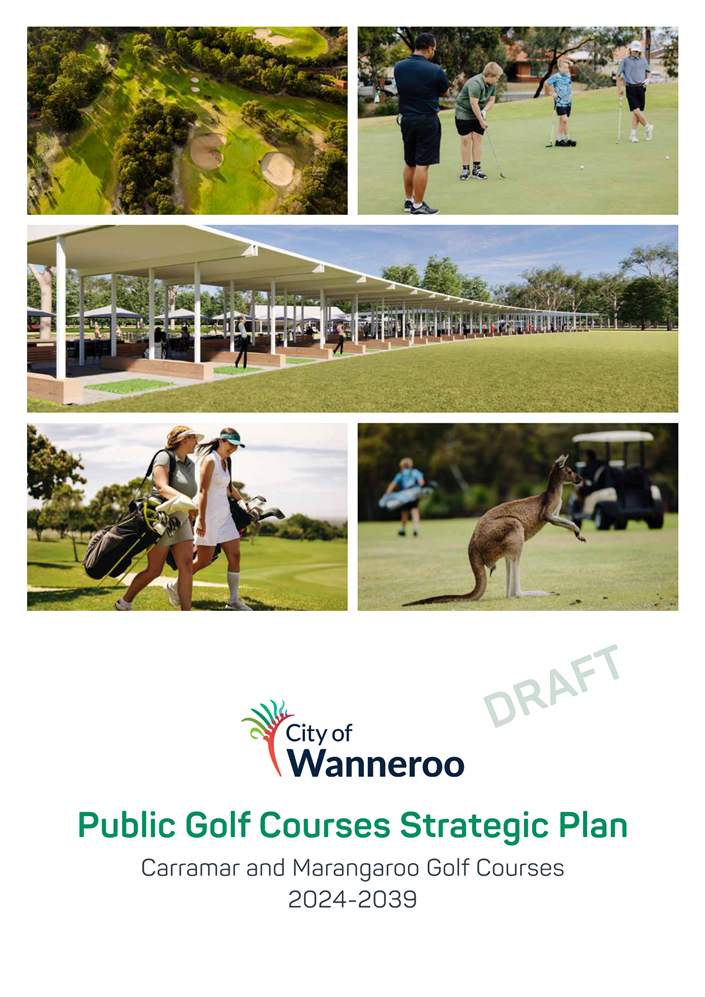 A collage of a golf course

Description automatically generated