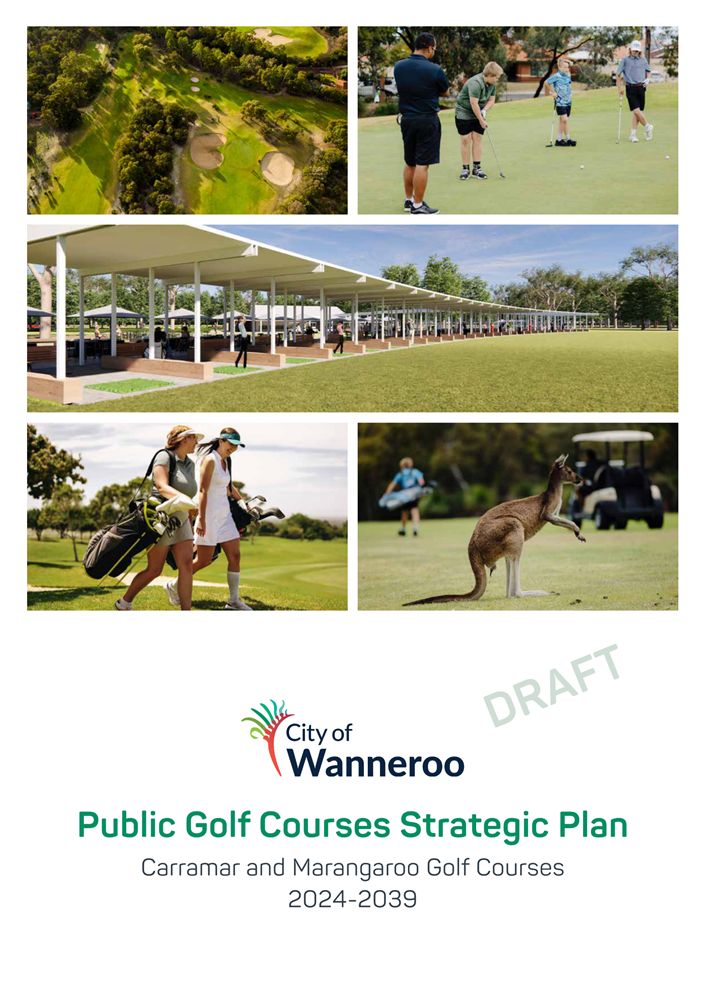A collage of a golf course

Description automatically generated