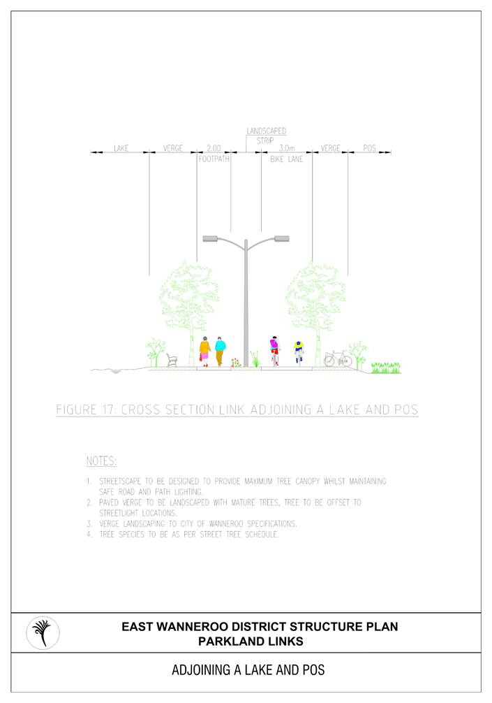 A drawing of a park with a couple of people walking

Description automatically generated