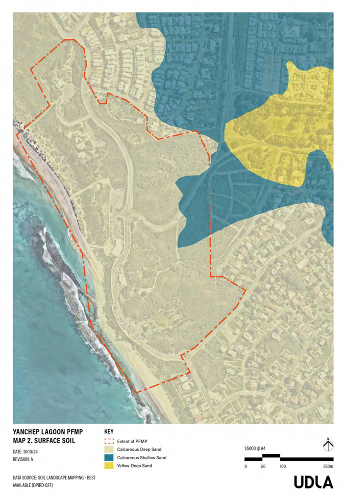 A map of land with blue and yellow lines

Description automatically generated